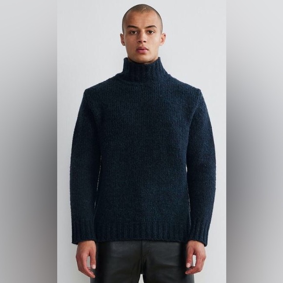 NN07 Dark Blue Turtleneck Sweater - Picture 1 of 7